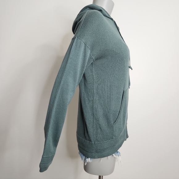 Lululemon Wake Up & Go Zipper Hoodie Sweater In Graphite Green Size L - Picture 5 of 15
